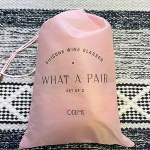 Pink Silicone Wine Glasses